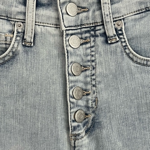 Veronica Beard Maera High Rise Skinny Jeans Size 24 Exposed Button Fly Sky Wash - Picture 6 of 15